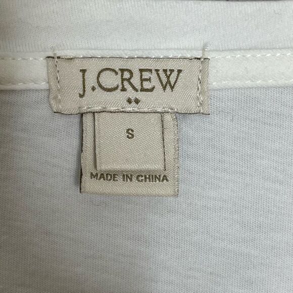 J. Crew Ruffle Hem Peplum Top Cream S - Picture 4 of 7